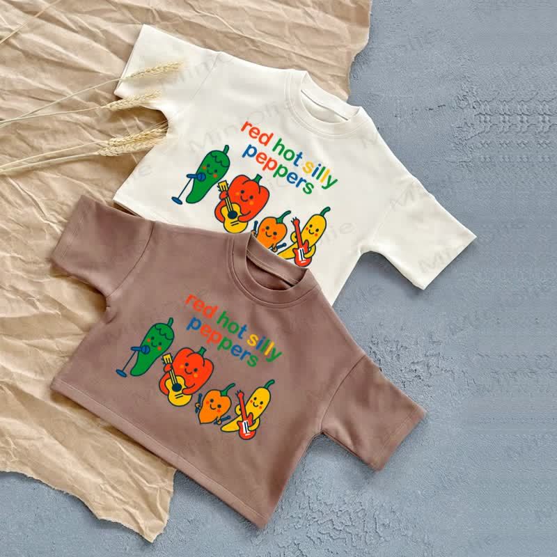 RED HOT SILLY PEPPERS Baby Sommer Freizeit-T-Shirt - image 1