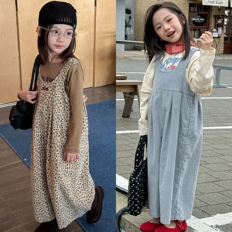 Baby und Kleinkind -Mädchen- Overalls , Einfarbig/ Leopardenmuster - image 2