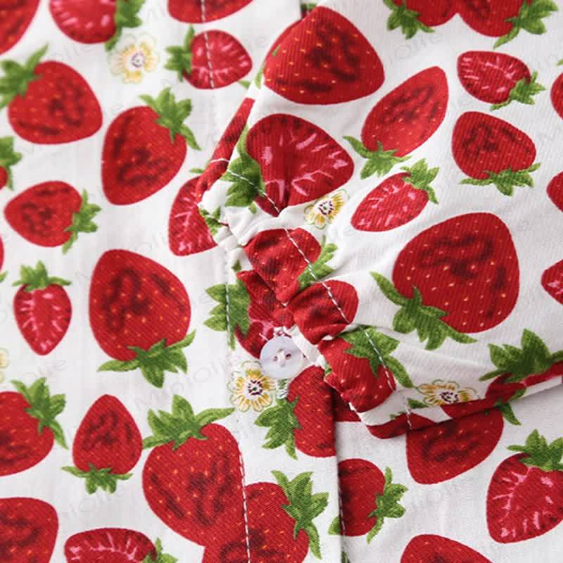 3-teiliges Stricken für Baby und Kleinkind, Mädchen, Erdbeere Blume - Set - image 14