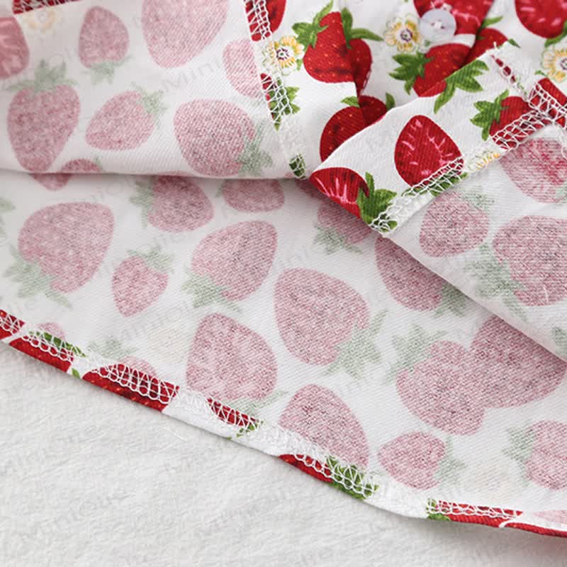 3-teiliges Stricken für Baby und Kleinkind, Mädchen, Erdbeere Blume - Set - image 16