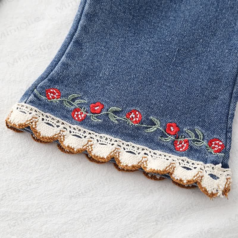 3-teiliges Stricken für Baby und Kleinkind, Mädchen, Erdbeere Blume - Set - image 19