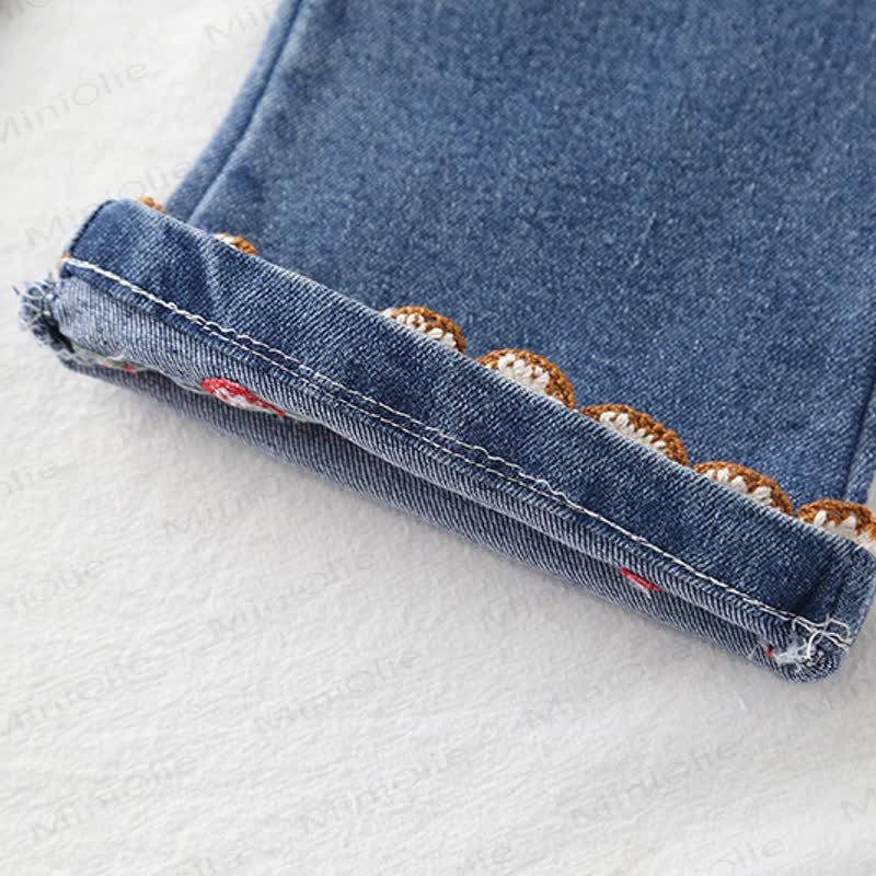 3-teiliges Stricken für Baby und Kleinkind, Mädchen, Erdbeere Blume - Set - image 20