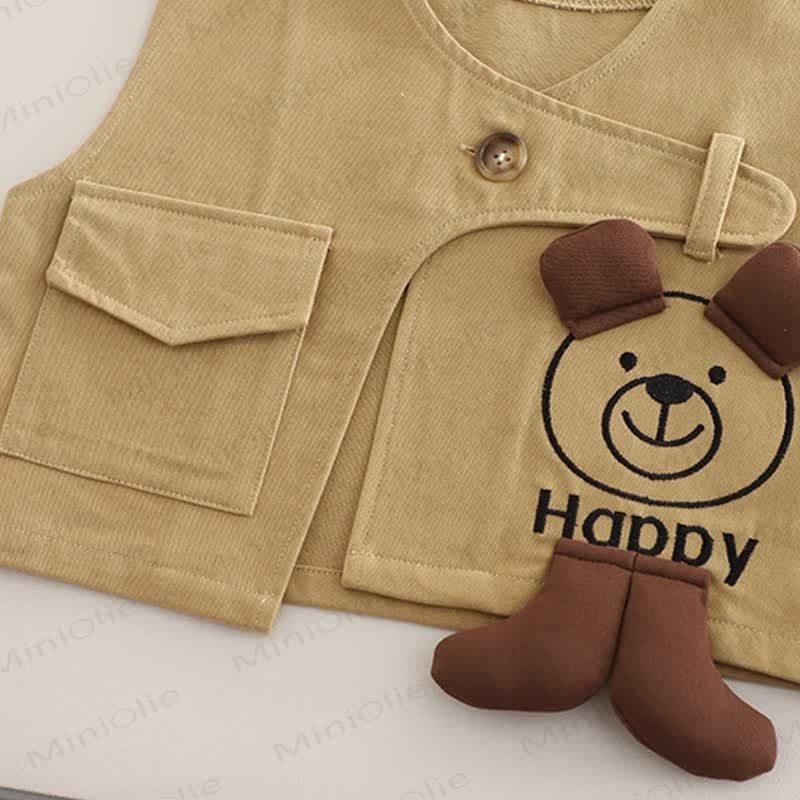 HAPPY 3-teiliges Stricken für Baby und Kleinkind , Jungen mit Streifenmuster und Hundemotiv - image 9