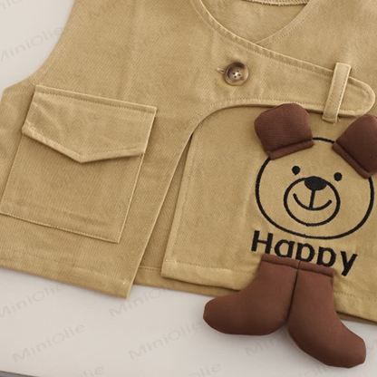 HAPPY 3-teiliges Stricken für Baby und Kleinkind , Jungen mit Streifenmuster und Hundemotiv - image 9