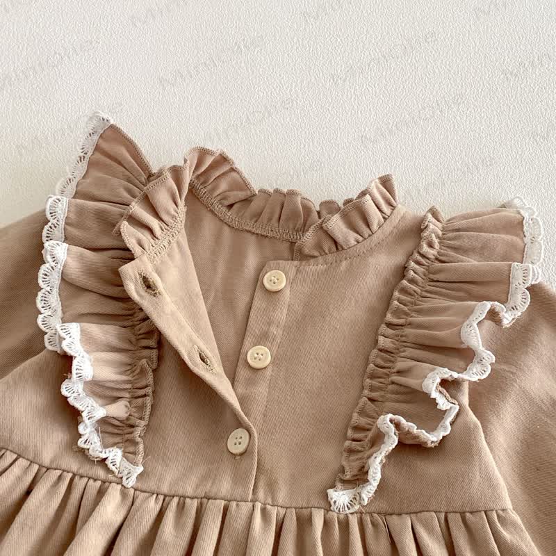 Baby Kleinkind Mädchen Einfarbig Kleid - image 6