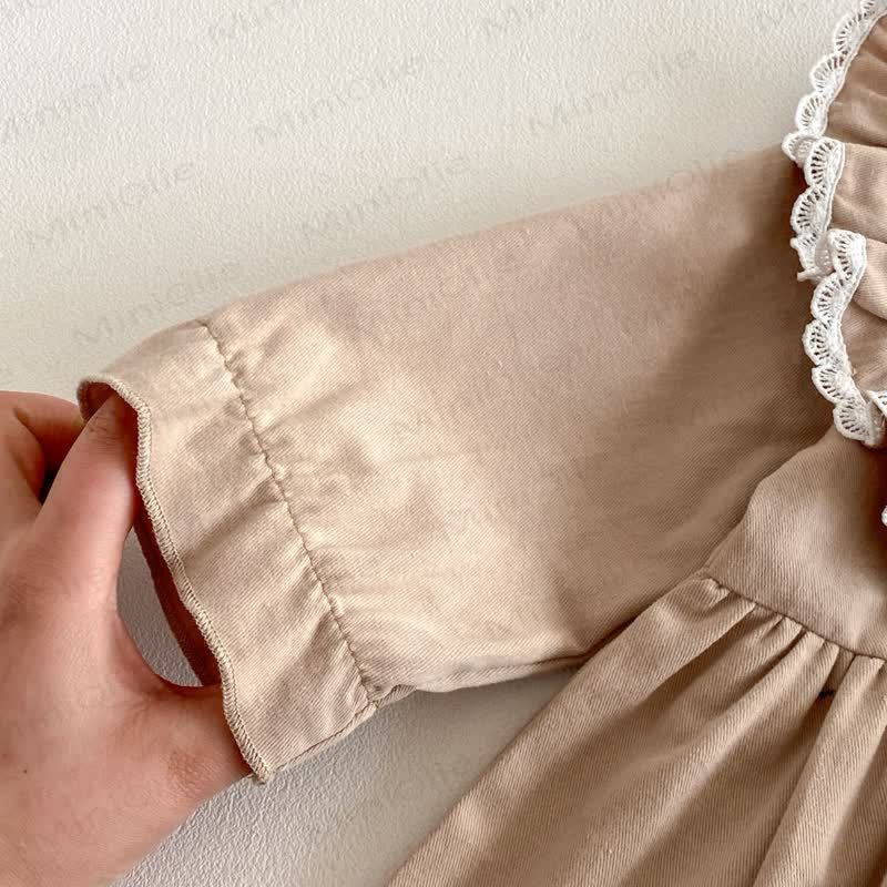 Baby Kleinkind Mädchen Einfarbig Kleid - image 8