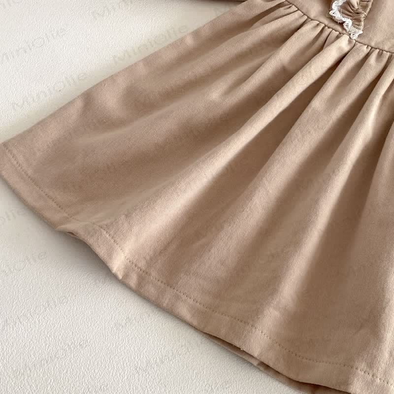 Baby Kleinkind Mädchen Einfarbig Kleid - image 9