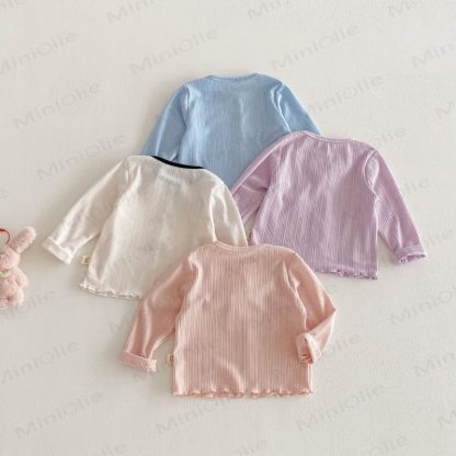 Baby Kleinkind Schleife Einfarbig T-Shirt - image 4