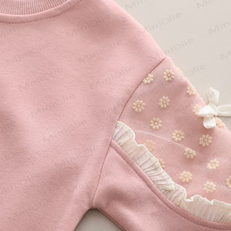 WORLD IS MINE Baby Kleinkind Mädchen Blume Schleife Smiley 2-teiliges Set - image 7