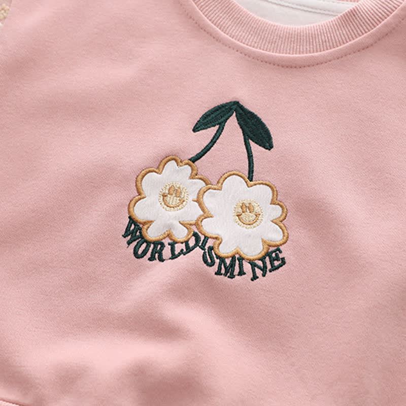 WORLD IS MINE Baby Kleinkind Mädchen Blume Schleife Smiley 2-teiliges Set - image 8