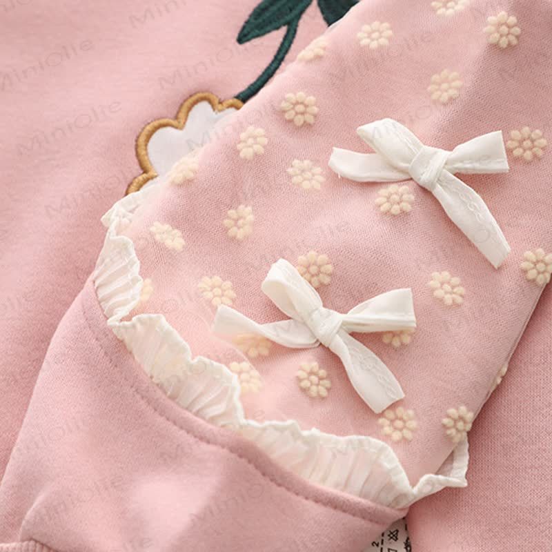 WORLD IS MINE Baby Kleinkind Mädchen Blume Schleife Smiley 2-teiliges Set - image 12