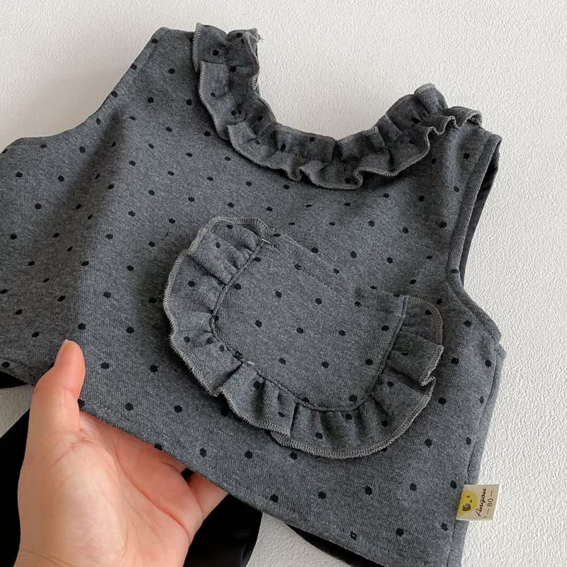 3-teiliges Set für Baby und Kleinkind, Mädchen, grau Schleife mit Punkt - image 10