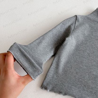 3-teiliges Set für Baby und Kleinkind, Mädchen, grau Schleife mit Punkt - image 15