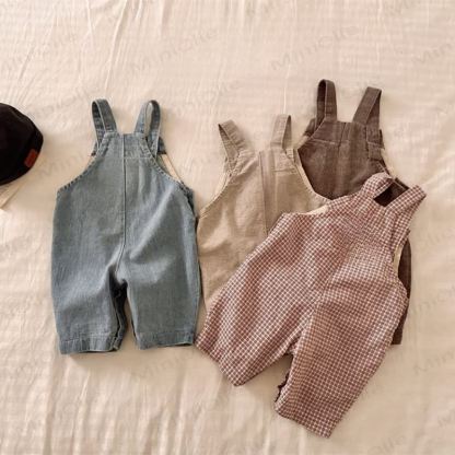 Baby Kleinkind- Kleinkind aus Denim , Einfarbig/ Plaid - image 2