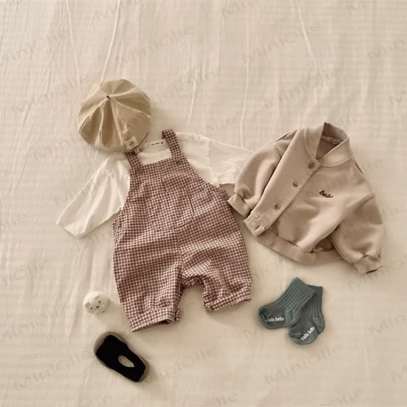 Baby Kleinkind- Kleinkind aus Denim , Einfarbig/ Plaid - Plaid - 5-6Y - image 4