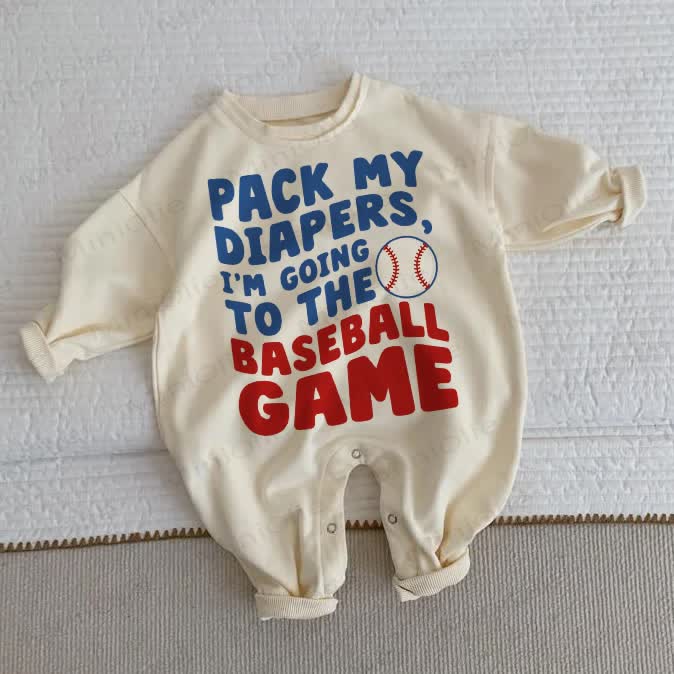 PACK MY DIAPERS, I'M GOING TO THE BASEBALL GAME! Baby Kleinkind , Beige - Beige - 2-3J - image 1