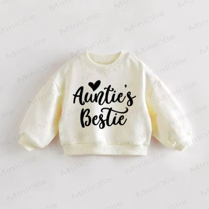 AUNTIE'S BESTIE Baby Kleinkind Liebe Creme Sweatshirt - Creme - 3-5J - image 1