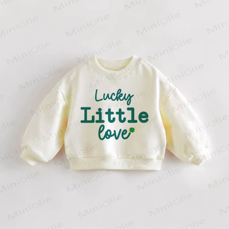 LUCKY LITTLE LOVE Baby Kleinkind Creme Sweatshirt - Creme - 3-5J - image 1