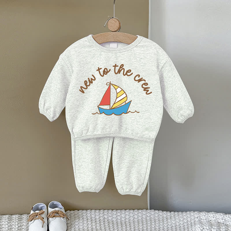 NEW TO THE CREW: Baby Schiffs- Sweatshirt Set (2-teilig) - Grau - 2-3J - image 1