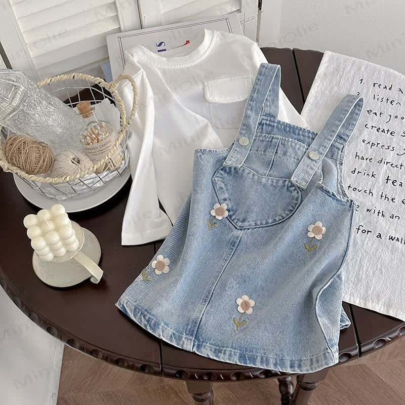 Kind Süß Kleid mit Blume und Kleinkind - Blau - 8-9J - image 1