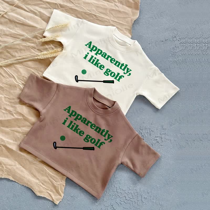 APPARENTLY, I LIKE GOLF Baby Sommer Freizeit-T-Shirt - image 1
