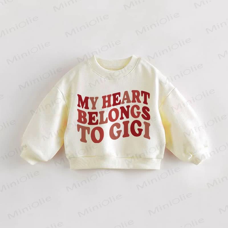 MY HEART BELONGS TO GIGI Baby Kleinkind Sweatshirt - Creme - 3-5J - image 1
