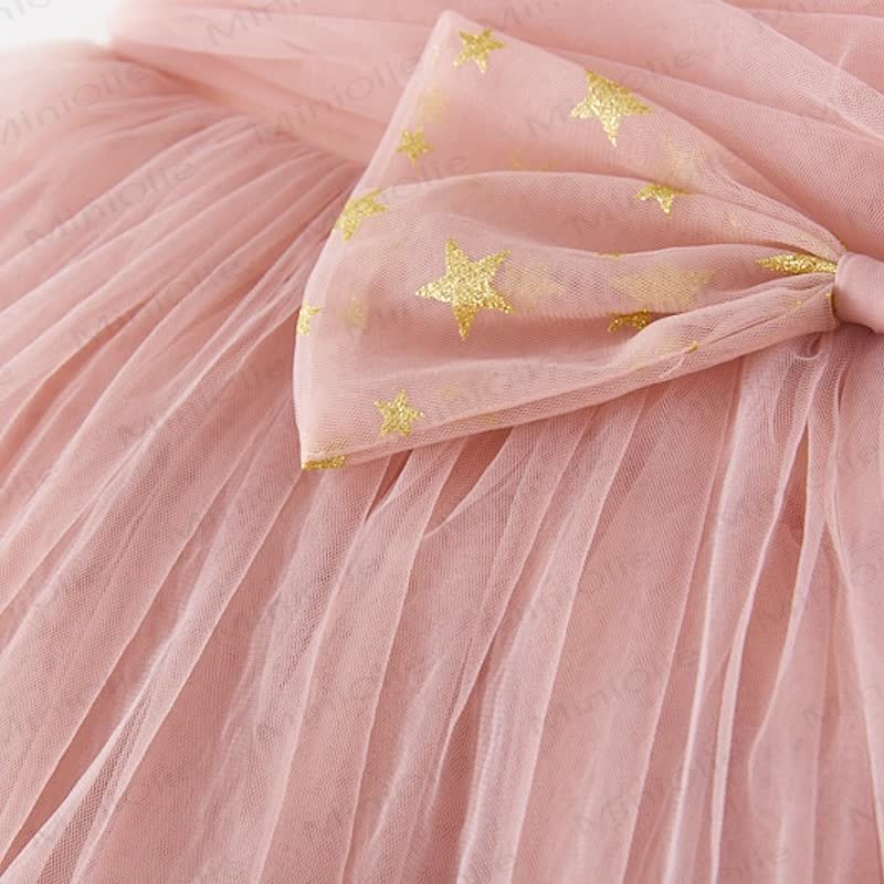 Baby Kleinkind -Mädchen- Kleid aus Mesh mit Schleifen - image 10