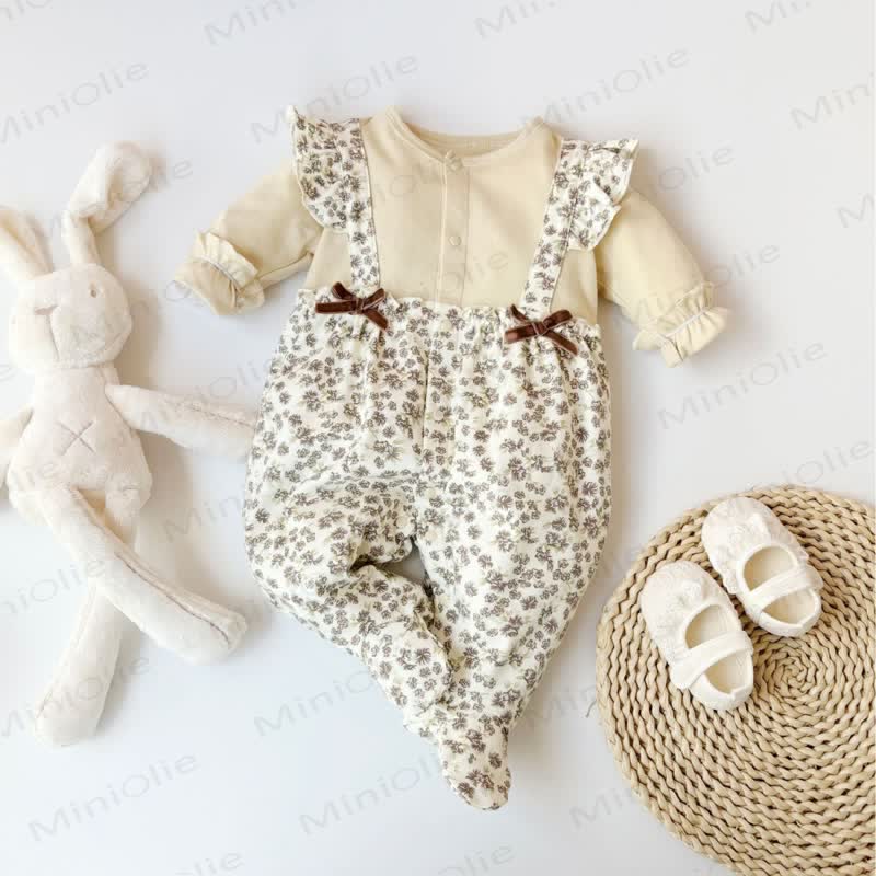 Baby Schleife mit Blume - Beige - 18-24M - image 1