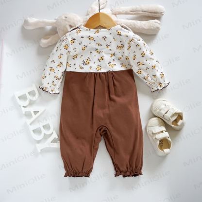 Baby Blume Kaffee Arbeiter Strampler - image 2