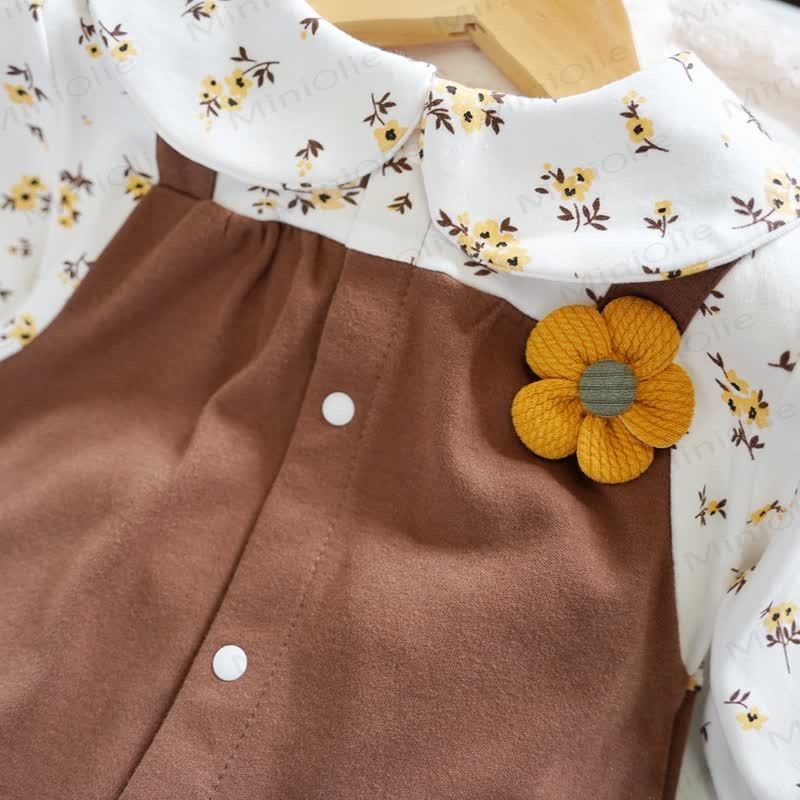 Baby Blume Kaffee Arbeiter Strampler - image 4