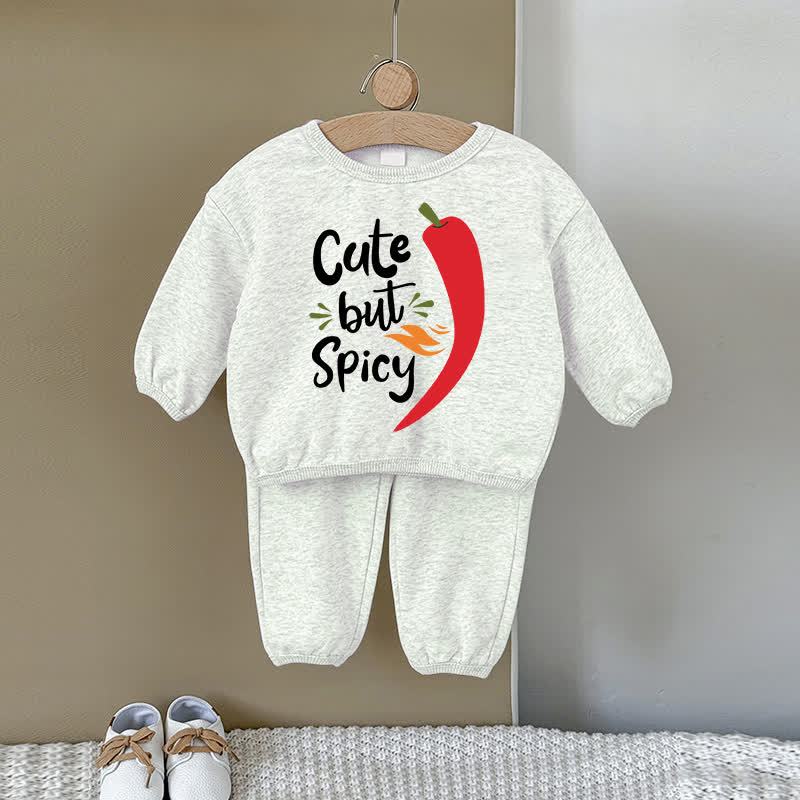 CUTE BUT SPICY Baby Pfeffer- Sweatshirt Set (2-teilig) - Grau - 2-3J - image 1