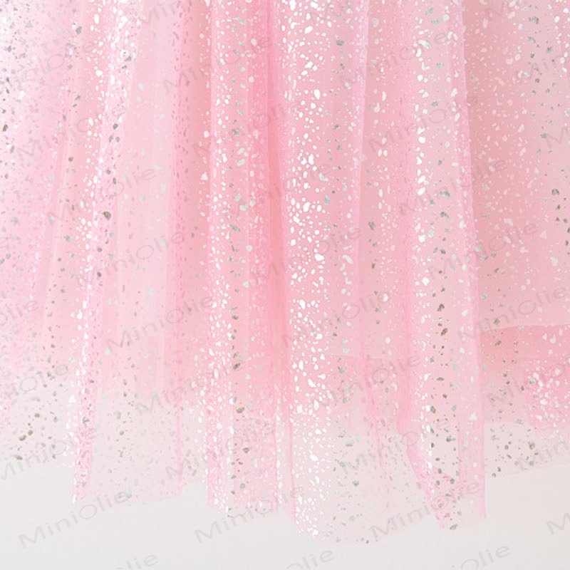 Kleid für Kind und Mädchen mit Schleife und Netzstoff - image 7