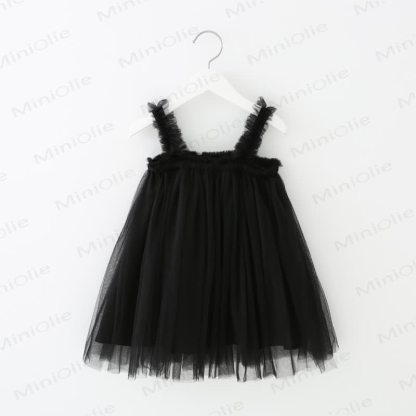 Baby Kleinkind Mädchen Einfarbig Kleid - Schwarz - 8Y - image 9