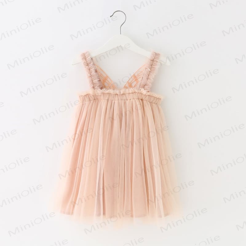 Baby Kleinkind Mädchen Einfarbig Kleid - Creme-Champagner - 8Y - image 13