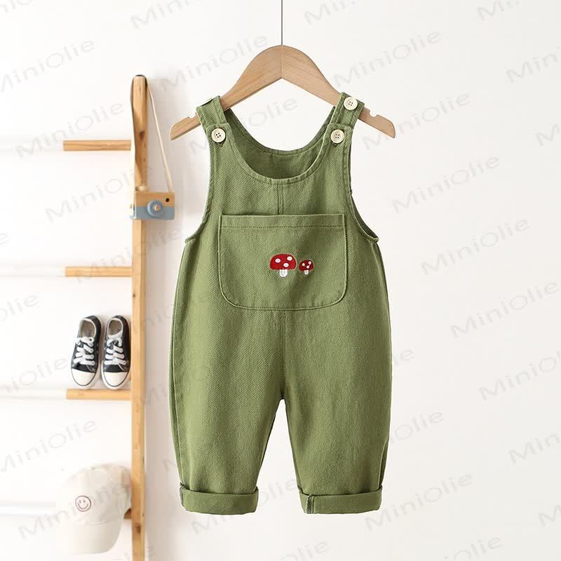 Baby Kleinkind Overalls mit Pilzmuster - Grün - 5-7J - image 4