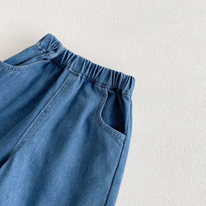 3-teiliges Set aus Denim mit Schleife für Baby und Kleinkind - image 9