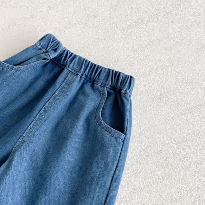 3-teiliges Set aus Denim mit Schleife für Baby und Kleinkind - image 9