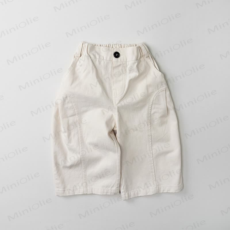 Baby Kleinkind , Einfarbig, locker, Hosen - Beige - 8Y - image 3