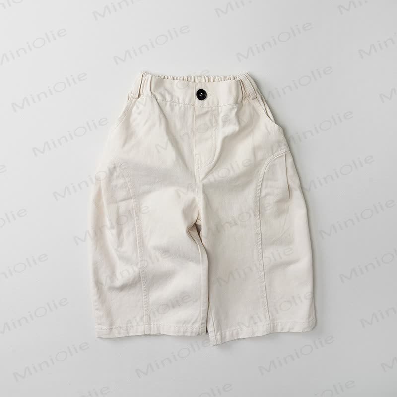 Baby Kleinkind , Einfarbig, locker, Hosen - Beige - 8Y - image 3