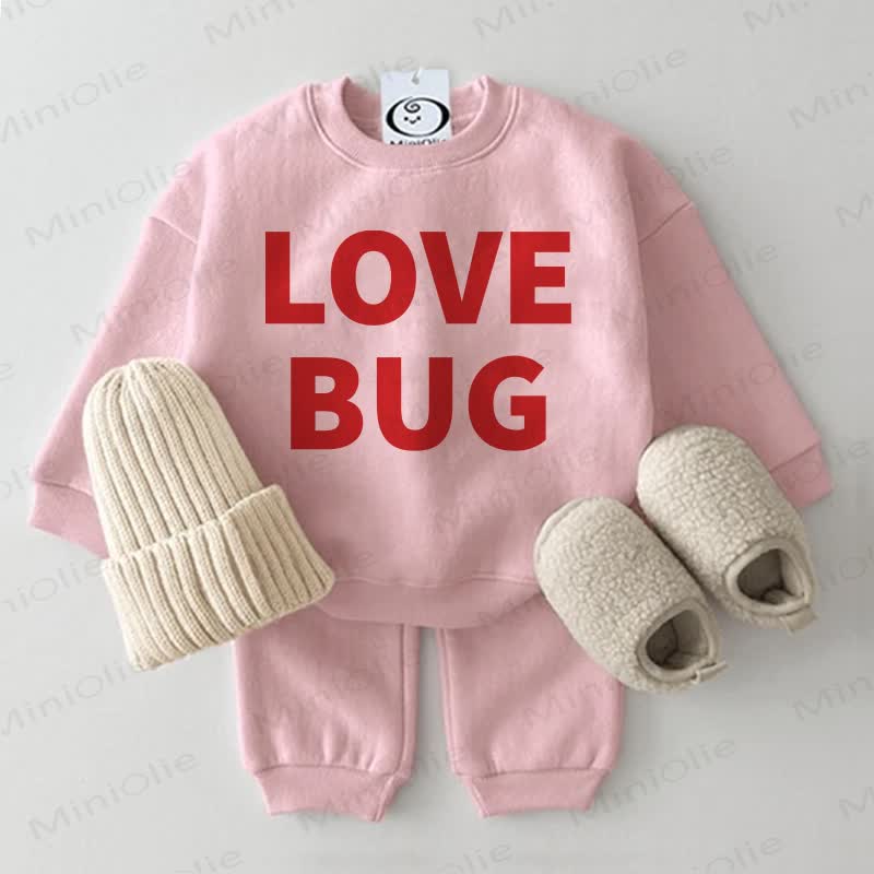 LOVE BUG Baby Sweatshirt 2-teiliges Rosa Set - Rosa - 2-3J - image 1