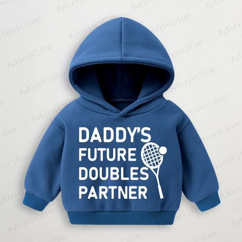 DADDY'S FUTURE DOUBLES PARTNER Baby Blau Kleinkind Hoodie Sweatshirt - Blau - 3-5J - image 1