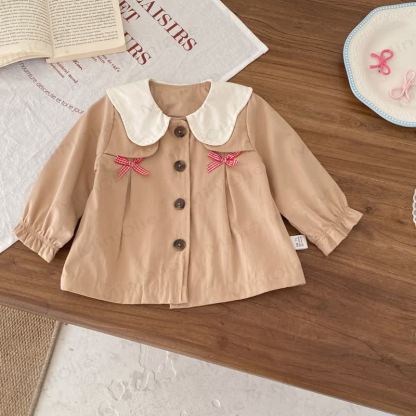 Baby Mädchen T-Shirt mit Schleife - Khaki - 2-3J - image 7