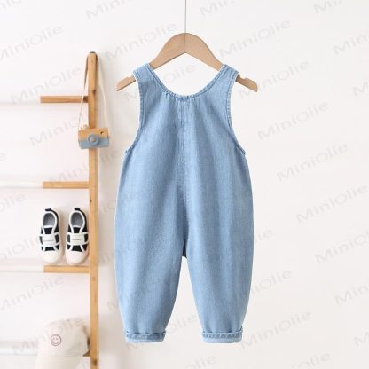 Overalls aus Denim mit Blume für Baby und Kleinkinder - image 2