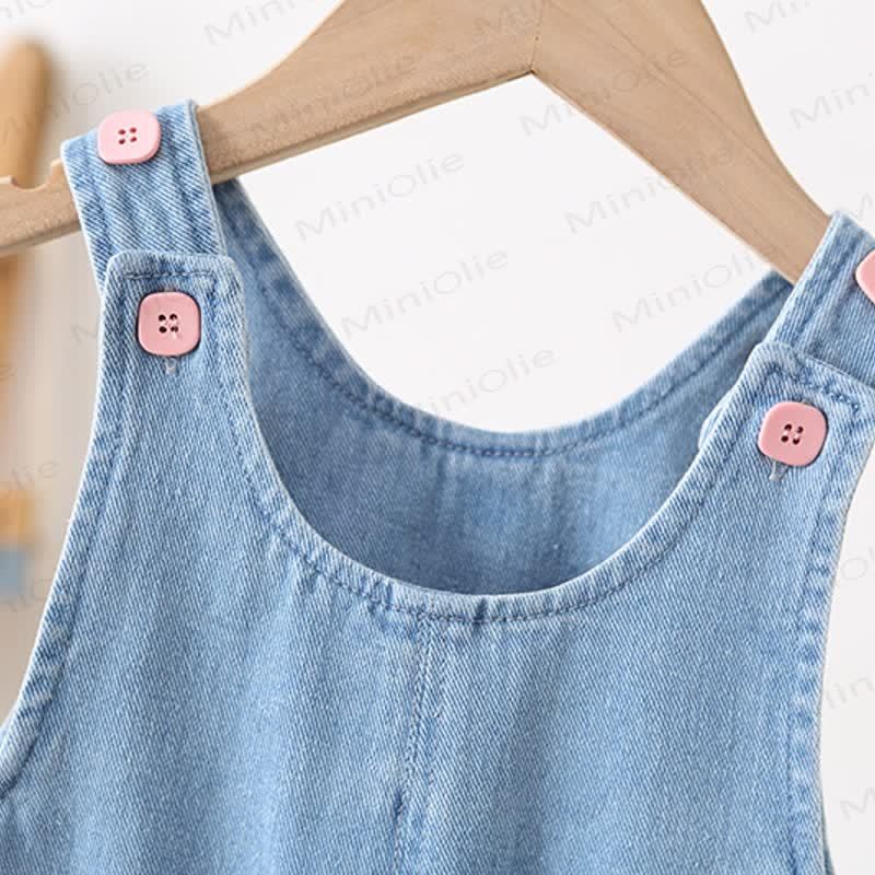 Overalls aus Denim mit Blume für Baby und Kleinkinder - image 3