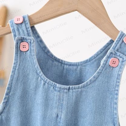 Overalls aus Denim mit Blume für Baby und Kleinkinder - image 3