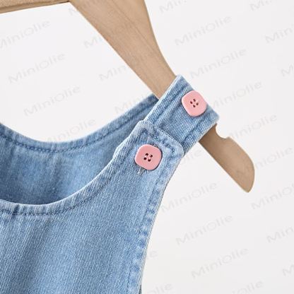 Overalls aus Denim mit Blume für Baby und Kleinkinder - image 4