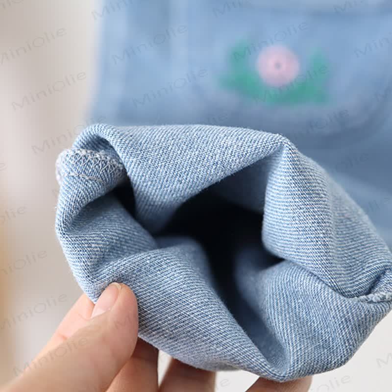 Overalls aus Denim mit Blume für Baby und Kleinkinder - image 8
