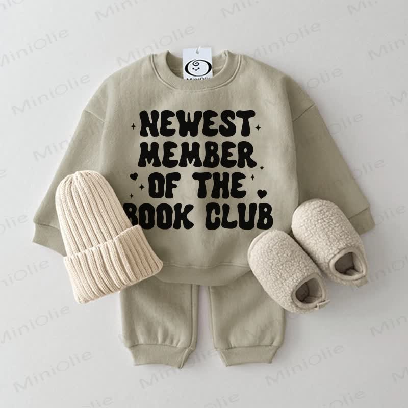 NEUESTES MITGLIED IM BUCHCLUB Baby Liebe Grau Grün 2-teiliges Set - Grau Grün - 2-3J - image 1