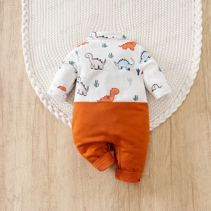 Baby Dinosaurier Strampler in Orange - image 2