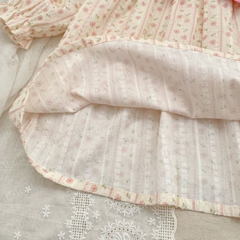 Rosa Kleid mit Blume und Schleife für Baby , Mädchen - image 13